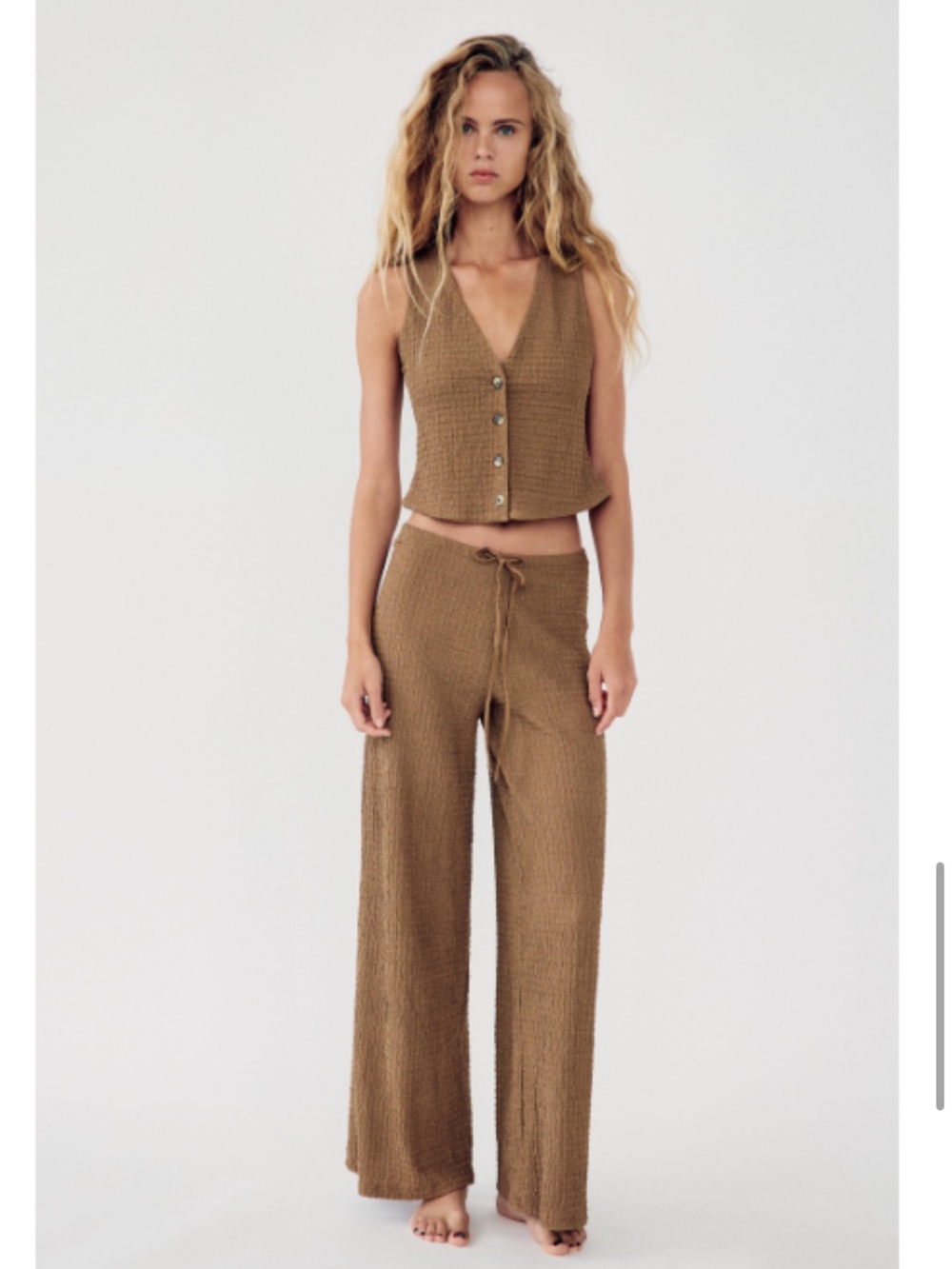 NWOT Zara Textured Set (top and bottom)